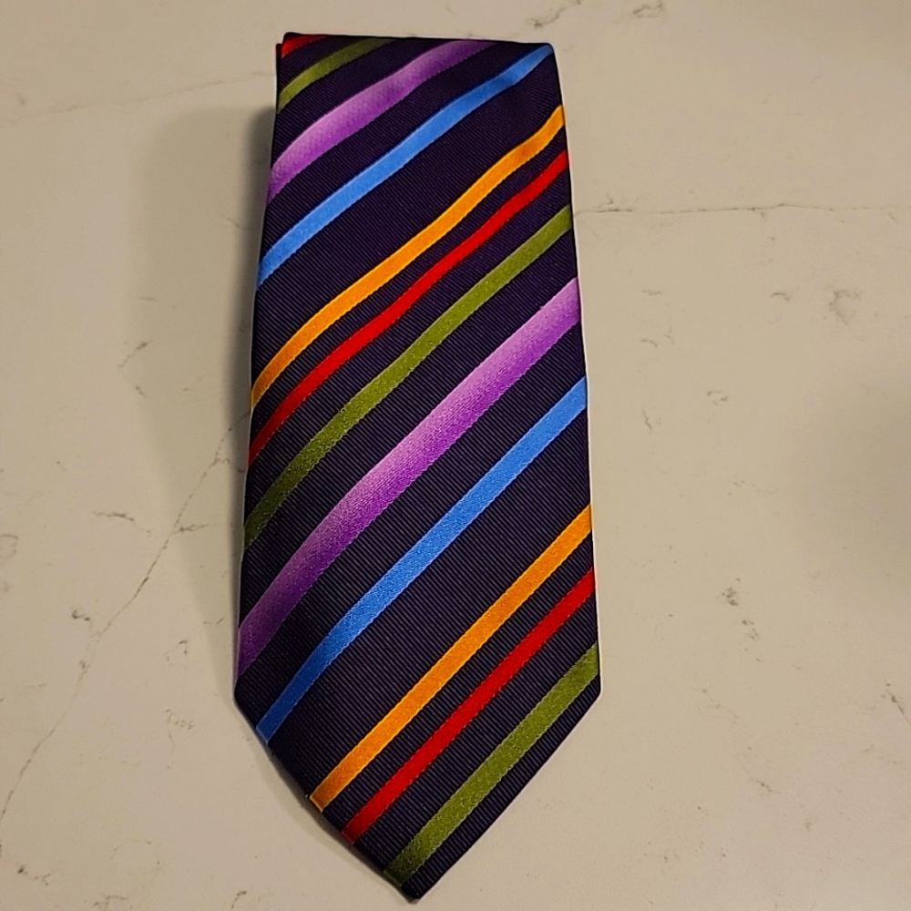 Men's 🔥 Etro Tie- Purple with diagonal pattern